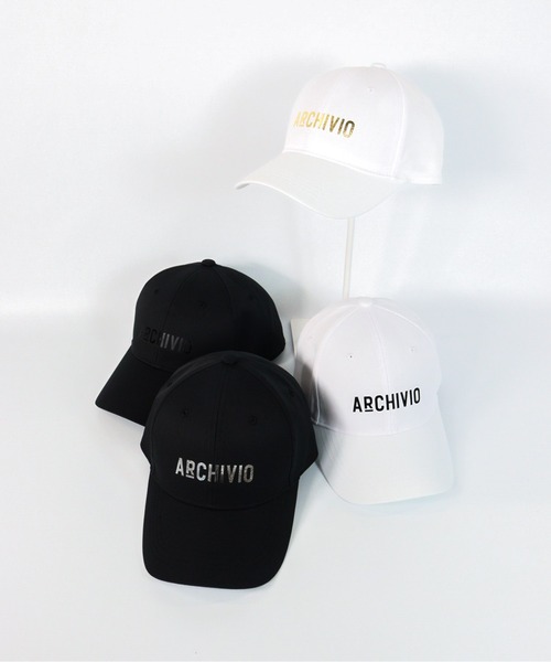 archivio（アルチビオ） キャップ 帽子 「MENS」モノトーンロゴ撥水