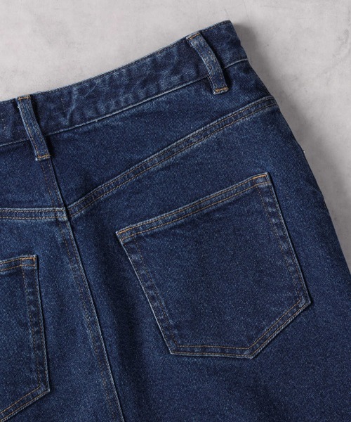 「Right-on」 デニムスカート M ダークインディゴブルー レディース_画像4