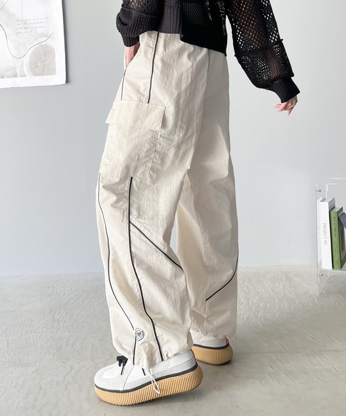 「Java」 カーゴパンツ MEDIUM ライトグレー レディースの画像9