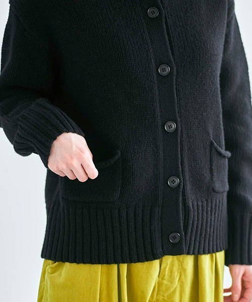 「HAU」 ニットカーディガン MEDIUM ベージュ レディース_画像3