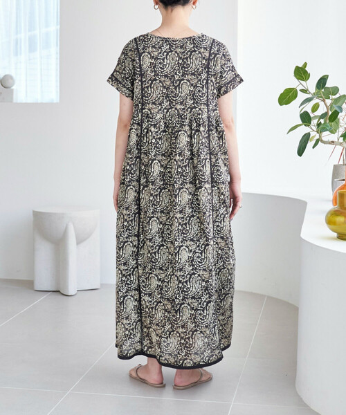 ワンピース 限定展開　インド ペイズリー スキッパー ワンピースの画像