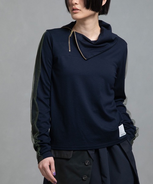 「MARECHAL TERRE」 長袖カットソー MEDIUM グレー レディース_画像7