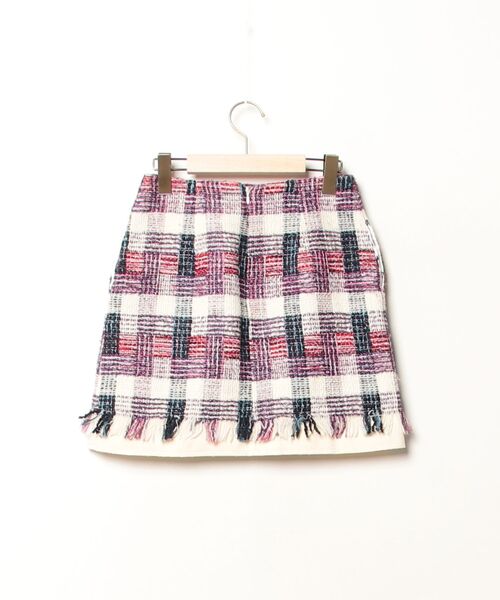 「MSGM」 チェック柄スカート 38 ピンク レディース_画像2