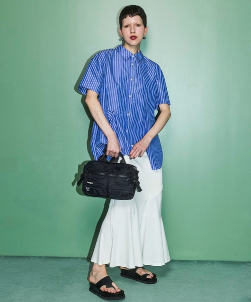 OMMO（オーエムエムオー） ブラウス シャツ ASYMME DESIGN H/S SHIRT 