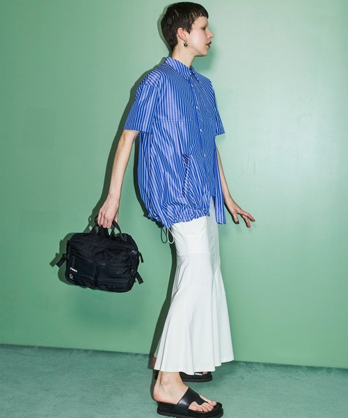 OMMO（オーエムエムオー） ブラウス シャツ ASYMME DESIGN H/S SHIRT 