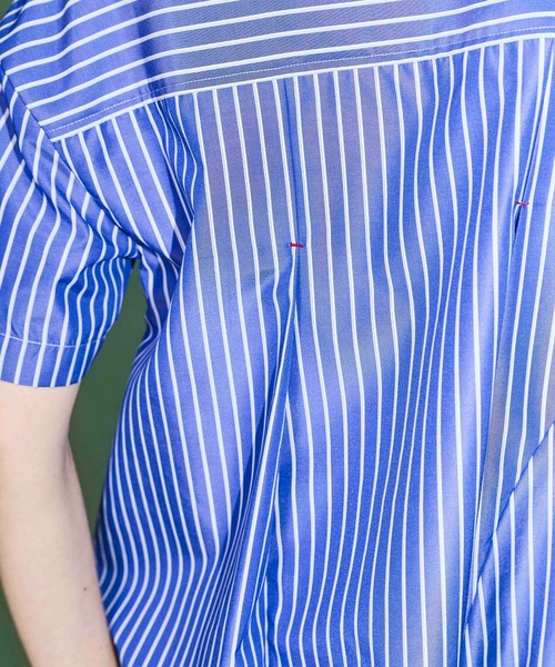 OMMO（オーエムエムオー） ブラウス シャツ ASYMME DESIGN H/S SHIRT 