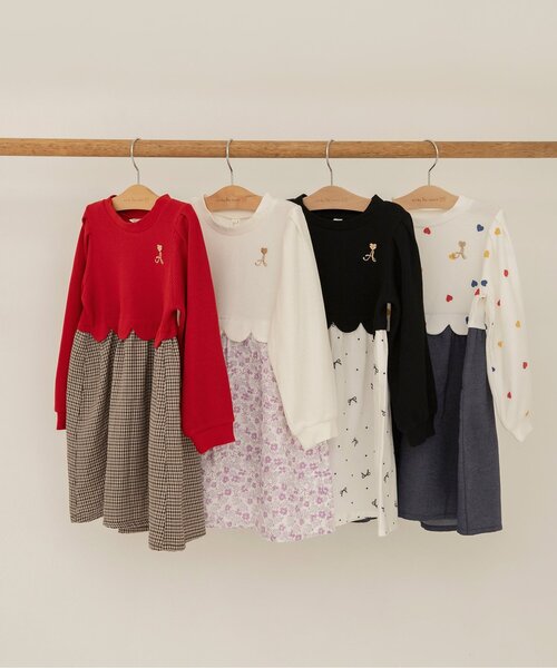 「apres les cours」 「KIDS」長袖ワンピース 140 ブラック キッズ_画像8