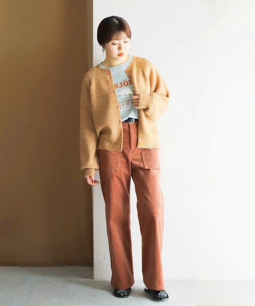 「NOMBRE IMPAIR」 ニットカーディガン FREE ブルー レディース_画像4