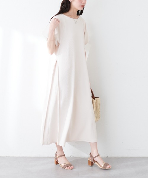 「natural couture」 半袖ワンピース MEDIUM ブラウン レディース_画像9
