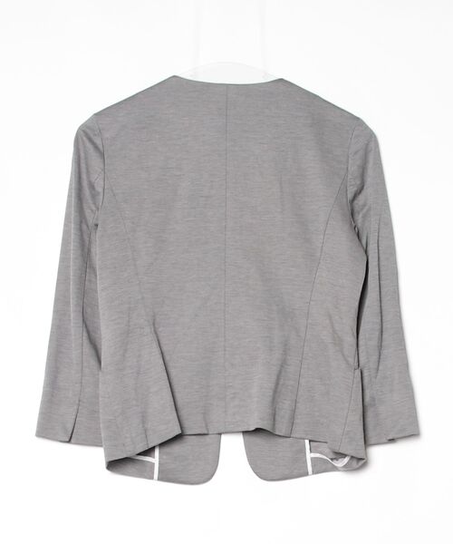 「LAUTREAMONT」 ノーカラージャケット 36 グレー レディースの画像