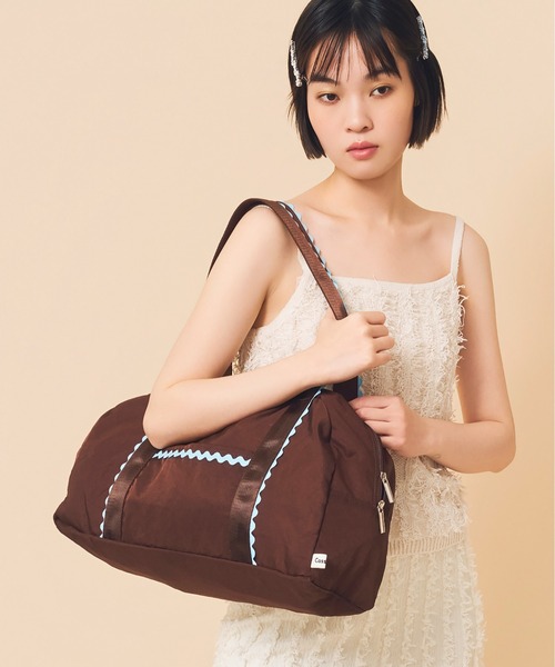 チェレリーニ　旅行用ボストンバッグ　茶 Casselini（キャセリーニ） ボストンバッグ トラベルバッグ レディース