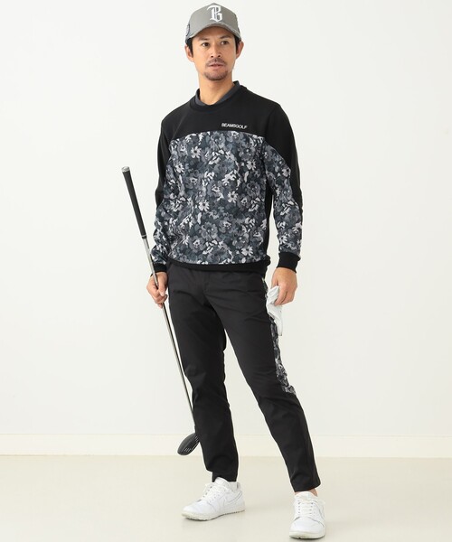 「BEAMS GOLF」 長袖Tシャツ M ブラック メンズの画像