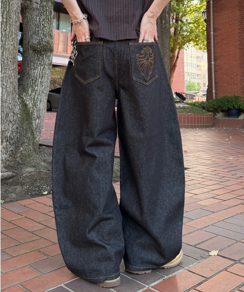 ADAMASTE ジーンズ Button-fly Wide Curve Denim - ボタンフライワイド