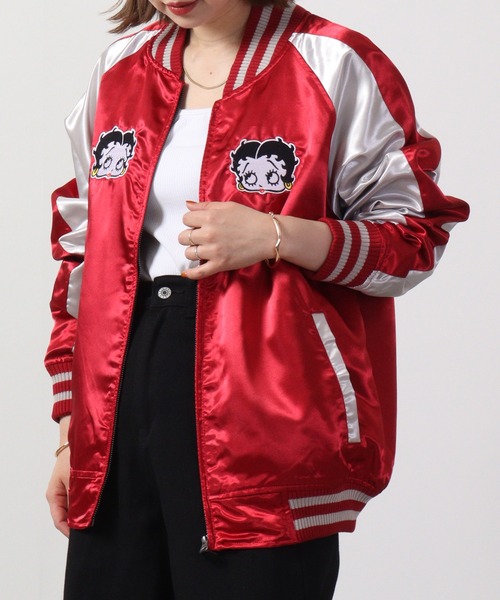 「BETTY BOOP」 スカジャン LL ブラック メンズ_画像5