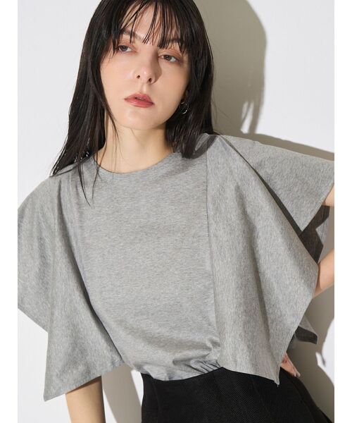 tシャツ バックドレープカットソー レディースの画像