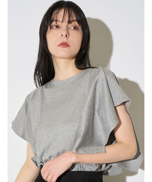 tシャツ バックドレープカットソー レディースの画像