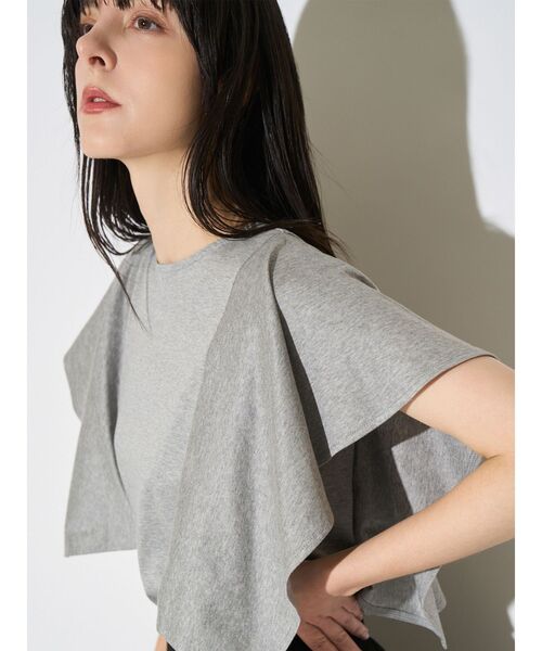 tシャツ バックドレープカットソー レディースの画像
