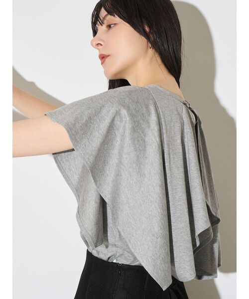 tシャツ バックドレープカットソー レディースの画像