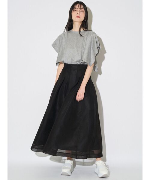 tシャツ バックドレープカットソー レディースの画像