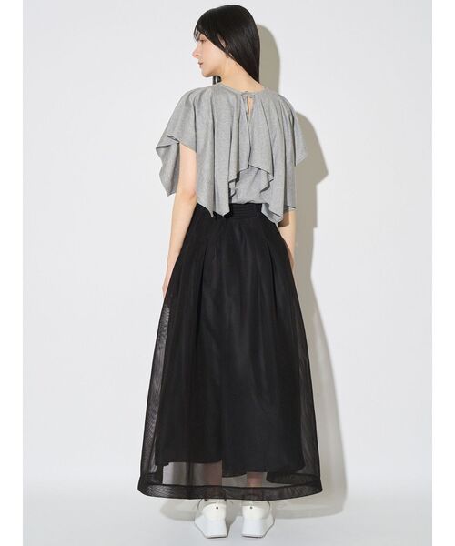 tシャツ バックドレープカットソー レディースの画像