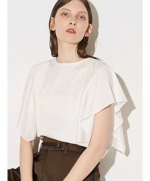 tシャツ バックドレープカットソー レディースの画像