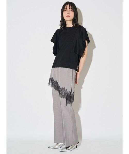 tシャツ バックドレープカットソー レディースの画像