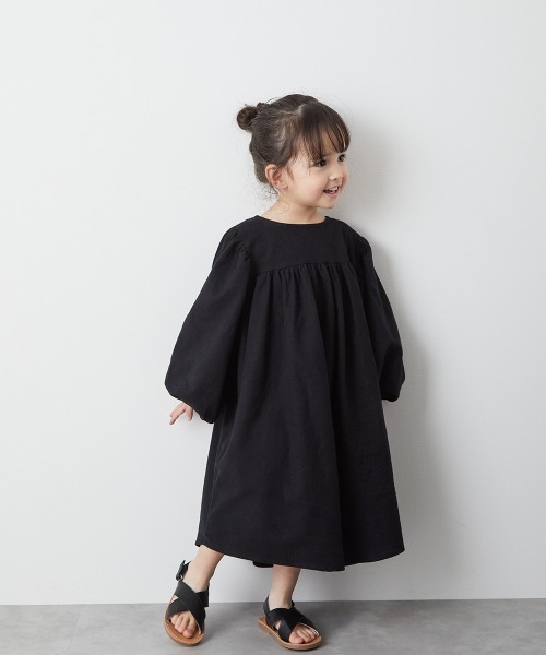 「riziere」 「KIDS」長袖ワンピース 140 ブラック キッズ_画像2