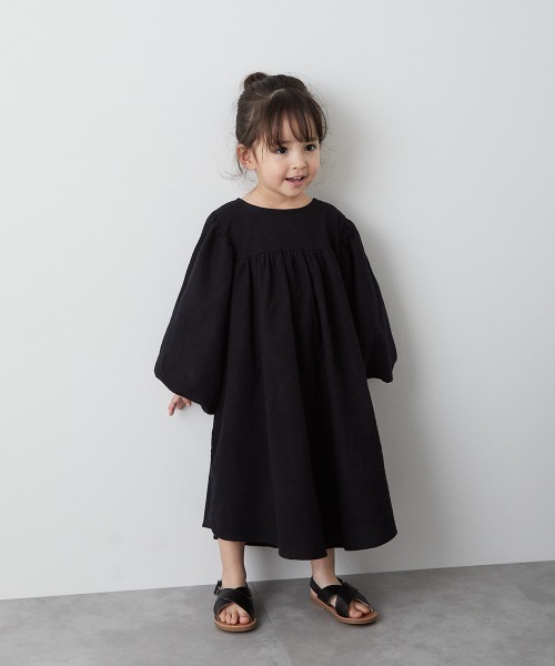 「riziere」 「KIDS」長袖ワンピース 140 ブラック キッズ_画像4