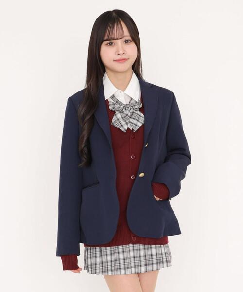 「WEGO」 テーラードジャケット SMALL ネイビー レディース_画像2