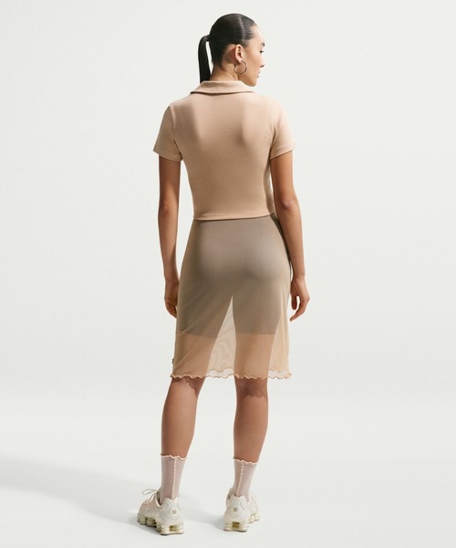 レディース ベージュ ポロシャツワンピース　NIKEナイキ NIKE（ナイキ） ポロシャツ ポロ NSW エッセンシャル S/S ポロ