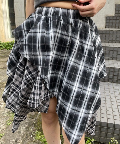 Roger&Raw（ロジャーアンドロウ） スカート ヴィンテージ風 アシメ