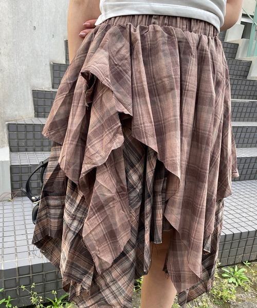 Roger&Raw（ロジャーアンドロウ） スカート ヴィンテージ風 アシメ