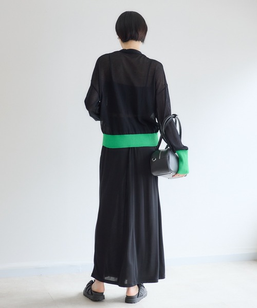 スカート cloche とろみロゴAラインスカートの画像