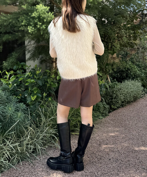 「w closet」 ニットベスト FREE オレンジ レディース_画像10