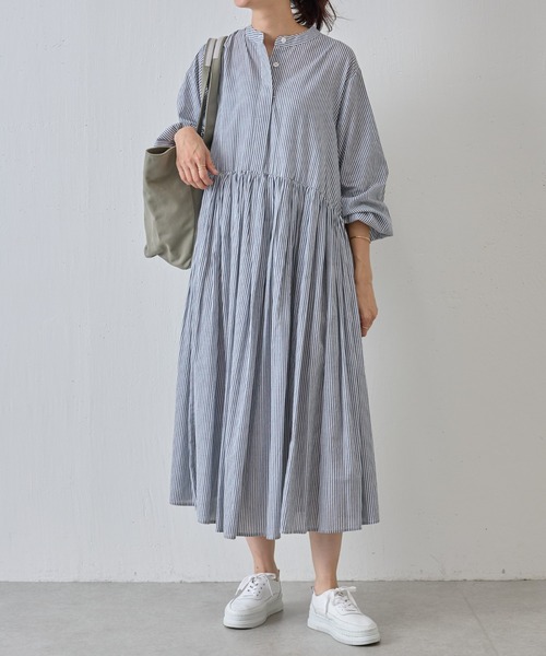 「BEARDSLEY」 長袖ワンピース S ネイビー レディース_画像5