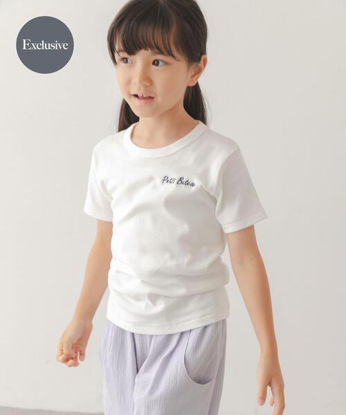 PETIT BATEAU（プチバトー） tシャツ 「別注」PETIT BATEAU×DOORS 刺繍