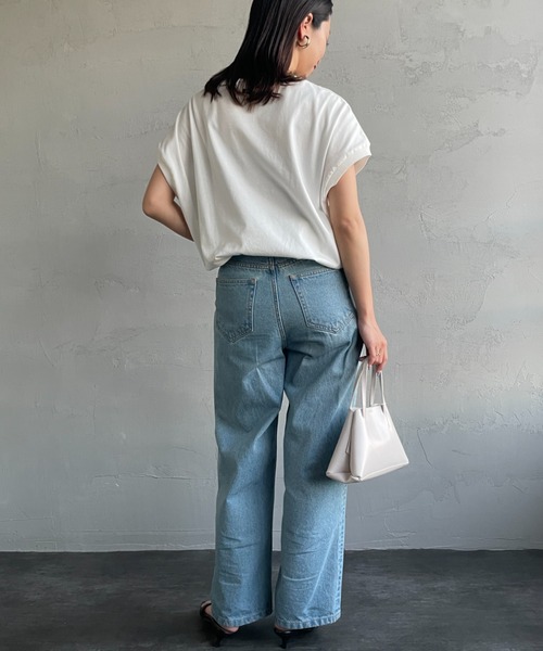 「AMERICANA」 半袖Tシャツ F チャコール レディース_画像5