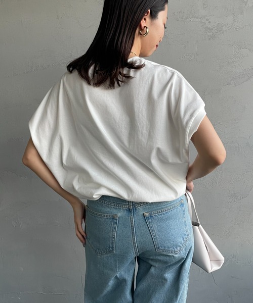 「AMERICANA」 半袖Tシャツ F チャコール レディース_画像6