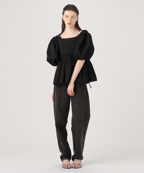 TOMORROWLAND collection 半袖ブラウス ブラック TOMORROWLAND（トゥモローランド） 半袖ブラウス M ブラック