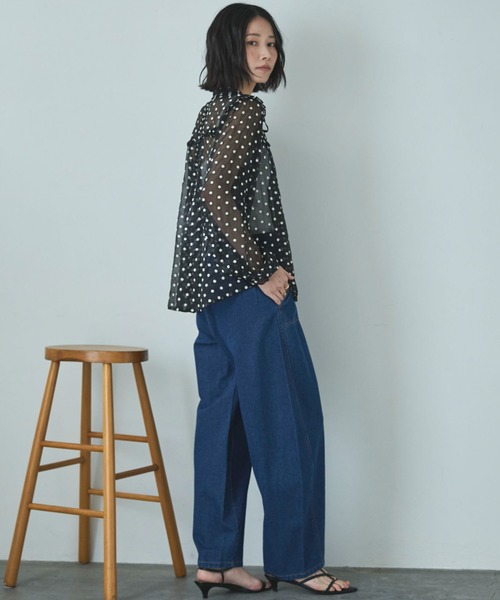 「DOUX ARCHIVES」 デニムパンツ MEDIUM ネイビー レディース_画像8