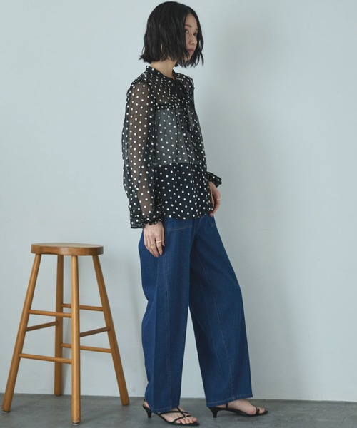 「DOUX ARCHIVES」 デニムパンツ MEDIUM ネイビー レディース_画像9