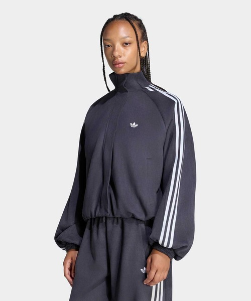 新品タグ付 ブラック クロップド ジャージ adidas（アディダス） ジャージ レディース : ZOZOTOWN Yahoo!店