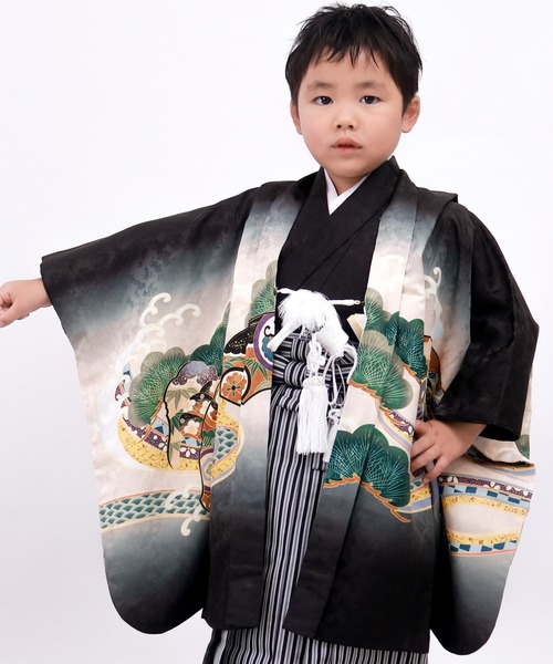 life★［おまとめ］羽織袴セット+被布セット+バンボカバーꕤ七五三 七五三 着物 男の子 3歳 ブランド 羽織袴セット JAPAN STYLE