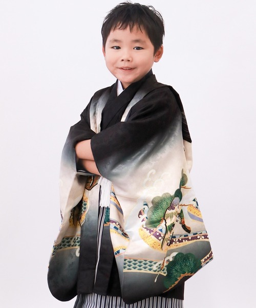 KYOETSU 着物 5歳 七五三 絵羽 羽織袴 12点セット キッズ 子供