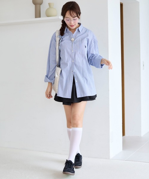 「U.S. POLO ASSN.」 長袖ブラウス X-LARGE ブルー レディース U.S. POLO ASSN. 「U.S. ASSN.」 長袖ブラウス X-LARGE ネイビー
