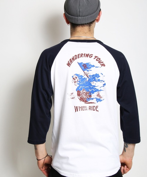 Deuxieme Classe ラグランバックプリントTシャツ ROTAR（ローター） tシャツ WHEEL RIDE Raglan Tee ラグラン バック
