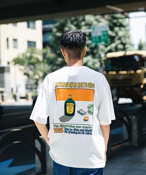 Tシャツ Tシャツ Ships アート モチーフ プリント Tシャツ 安西水丸 Zozotown Yahoo 店 通販 Yahoo ショッピング