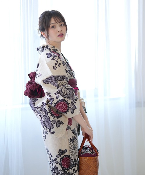 utatane 浴衣 手染め注染浴衣3点セット utatane×注染工房 先染め