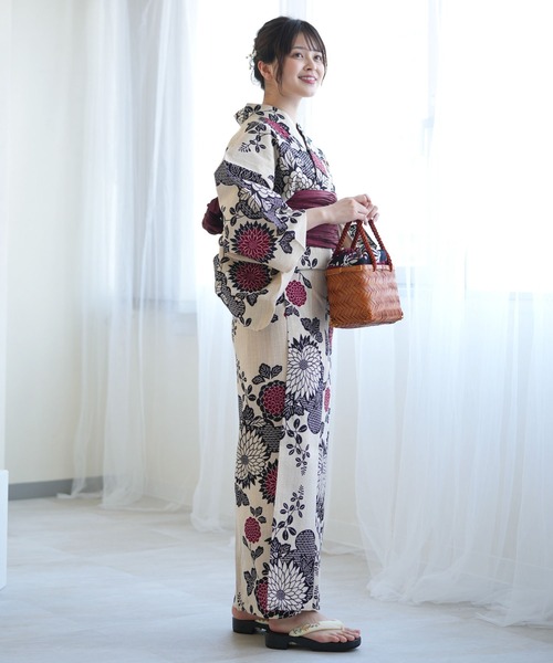 utatane 浴衣 手染め注染浴衣3点セット utatane×注染工房 先染め