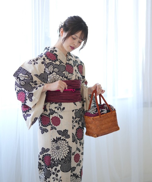 utatane 浴衣 手染め注染浴衣3点セット utatane×注染工房 先染め